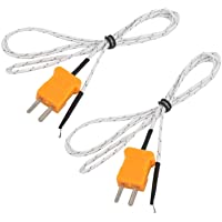 ZXYAN Sensor de Temperatura de sonda de termopar Tipo Terminal K de Horquilla 2 Piezas -50-200C